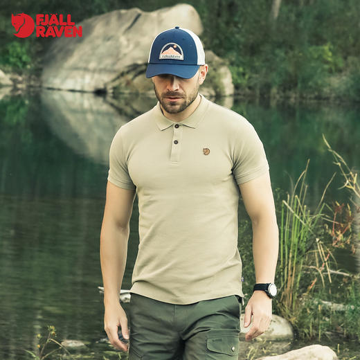 北极狐春夏男士翻领短袖上衣户外运动透气速干休闲全棉T恤 81511 商品图0