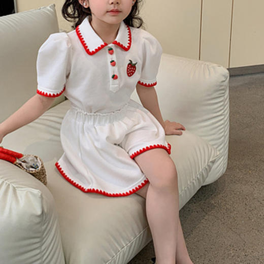 裁缝学苑TQ87 女童翻领撞色套装纸样儿童上衣短裙裤裁剪衣服样板 商品图4