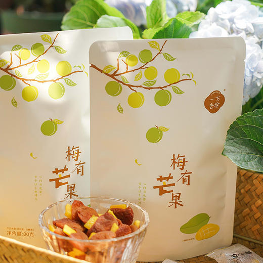 【浓郁酸甜爽 滋味百转！】一方云拾 梅有芒果 青梅夹芒果酸甜梅子肉葡萄梅子 无核酸甜可口解馋零食 果肉厚实软糯 好吃开胃 80g/袋 商品图0