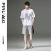 PINLI品立2023夏季新款字母短袖T恤男士立体贴布休闲体恤潮牌上衣B232111041 商品缩略图1