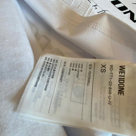 We11done23春夏超大版型有机棉弹幕印花T恤 商品图8