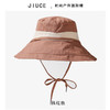 ZQ-L2-M2422双面戴日系全棉拼色抽绳渔夫帽子女韩国春夏显脸小平顶大沿盆帽潮 商品缩略图7