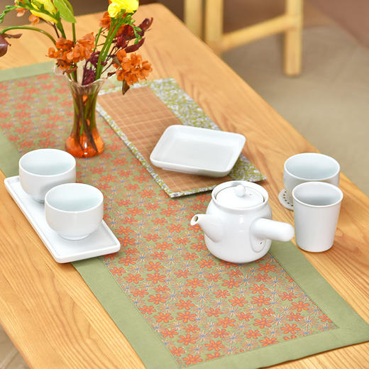 雏菊系列茶席新中式复古茶旗 商品图1