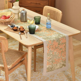 法式丛林线描系列桌旗田园双面茶旗