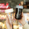 史努比正版夏季便携咖啡杯高颜值双饮杯可爱吸管杯学生塑料水杯 商品缩略图1