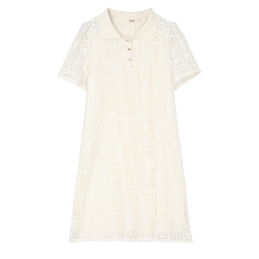 夏季新款，中长款蕾丝镂空连衣裙女休闲气质A字裙薄款GYM-OP0416 商品图4