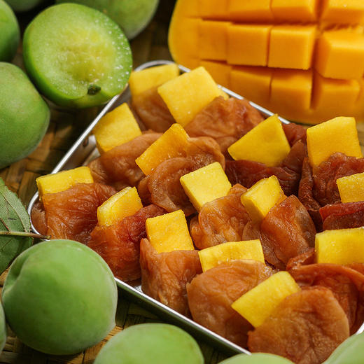 【浓郁酸甜爽 滋味百转！】一方云拾 梅有芒果 青梅夹芒果酸甜梅子肉葡萄梅子 无核酸甜可口解馋零食 果肉厚实软糯 好吃开胃 80g/袋 商品图4