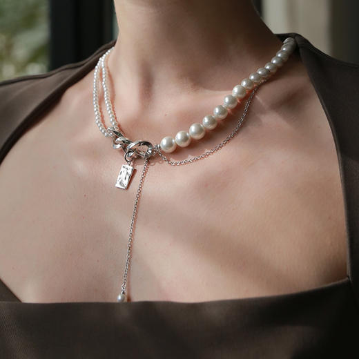 Retro Chic意大利复古创意饰品 鎏影珍珠项链 商品图1