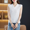 薄款翻领无袖t恤，夏季新款妈妈夏装洋气polo衫冰丝针织衫CC-89-3313 商品缩略图5
