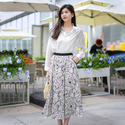 Avann时尚后背小开叉天丝衬衫 商品图14