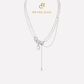 Retro Chic意大利复古创意饰品 鎏影珍珠项链