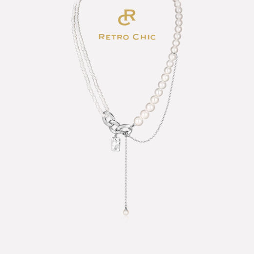 Retro Chic意大利复古创意饰品 鎏影珍珠项链 商品图0