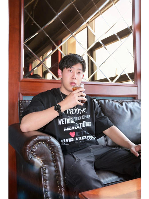 We11done23春夏超大版型有机棉弹幕印花T恤 商品图1