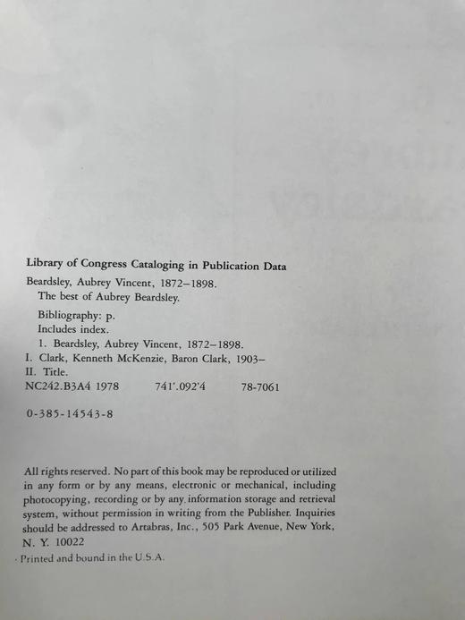 比亚兹莱画集（裸书） 62幅插图 精装大16开 商品图3