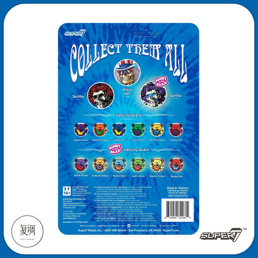 现货 Super 7 感恩致死 Grateful Dead 骷髅山姆大叔 Uncle Sam 商品图3