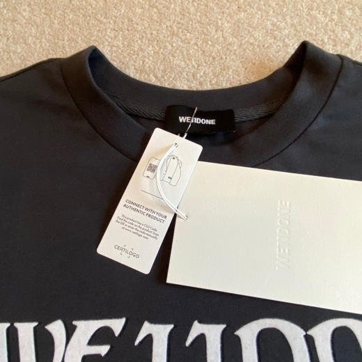 We11done23春夏超大版型有机棉弹幕印花T恤 商品图7