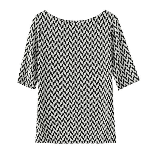 新款一字领经典修身百搭T恤网纱打底衫K-301H9513 商品图4