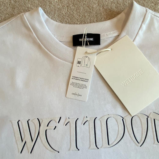 We11done23春夏超大版型有机棉弹幕印花T恤 商品图7