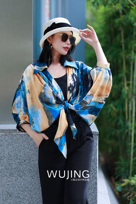 【雾境定制款】du一无二的艺术气质款绑带衬衣! 3022132