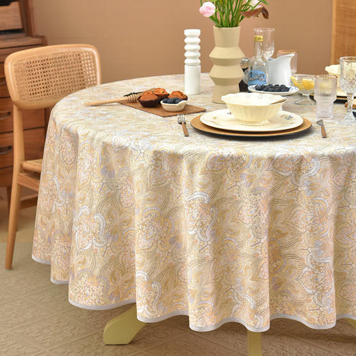 阿贝尔花园系列圆形桌布轻奢全棉台布 商品图2