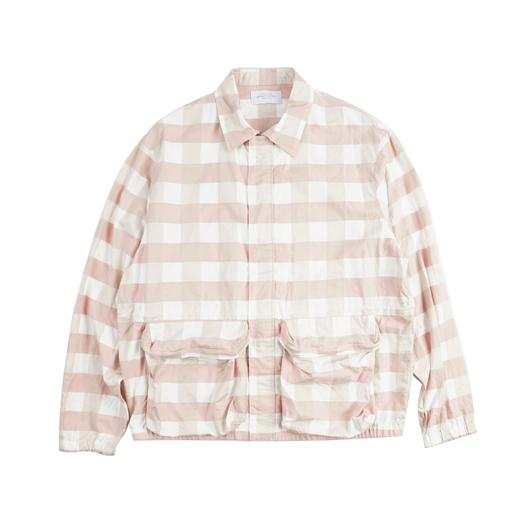 UNUSED Gingham checked jacket 超长棉编织立体口袋格子夹克外套 商品图1