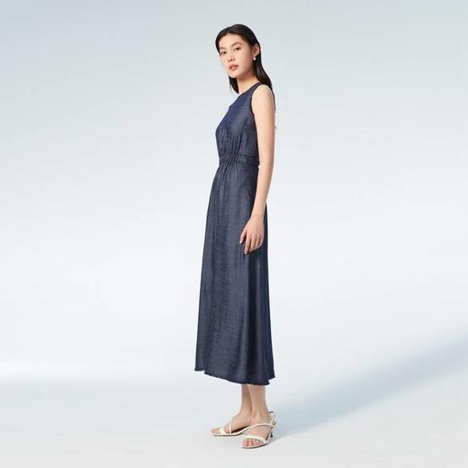 OVV 春夏新款女装舒适镂空设计流苏点缀圆领A字无袖连衣裙 商品图3