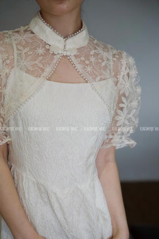 【门店同款】2023年夏季珍珠蕾丝披肩吊带裙 150566894 商品图4