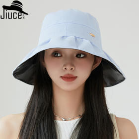 ZQ-q1-M2415夏季薄款大檐遮阳帽黑胶帽简约休闲太阳帽子女