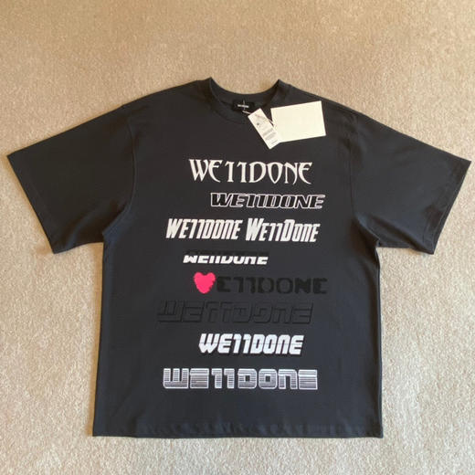 We11done23春夏超大版型有机棉弹幕印花T恤 商品图6