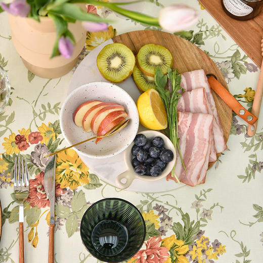 卡罗拉玫瑰方形桌布纯棉田园清新台布 商品图1