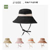ZQ-L2-M2422双面戴日系全棉拼色抽绳渔夫帽子女韩国春夏显脸小平顶大沿盆帽潮 商品缩略图2