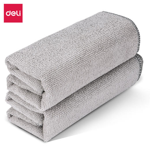 得力超细纤维抹布LQ392（30*70CM/2张灰色） 商品图0