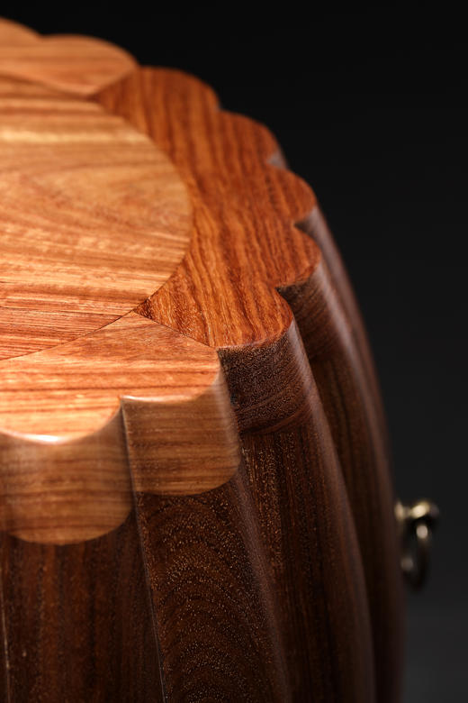 红桥红  家具严选  缅甸花梨（大果紫檀）  【43有提环瓜棱式 坐墩】 商品图4