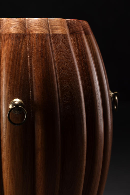 红桥红  家具严选  缅甸花梨（大果紫檀）  【43有提环瓜棱式 坐墩】 商品图5