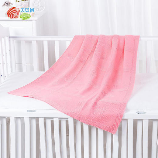 贝贝怡宝宝针织盖毯夏季午睡毯婴幼儿毛毯空调毯推车毯 商品图2