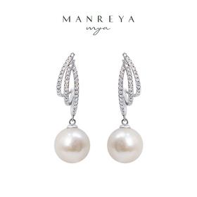 Manreya玛芮雅“白羽之梦” 爱迪生珍珠耳环轻奢小众