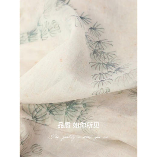 COCOBELLA国风写意印花新中式贡针西装莱赛尔微透视外套SI532 商品图3