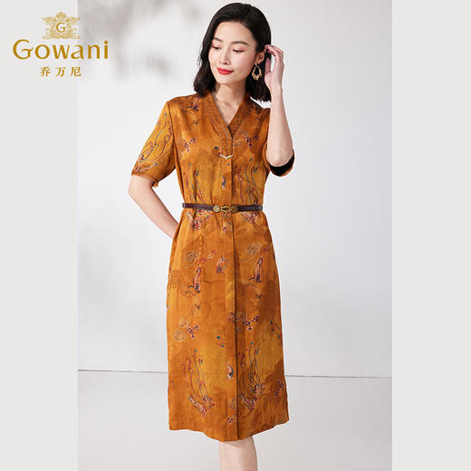 【香云纱】乔万尼新款夏真丝连衣裙40mm重磅桑蚕丝香云纱ET2E235 商品图2