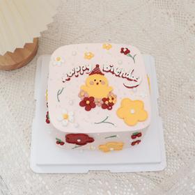 咕咕鸡手绘蛋糕