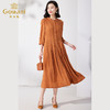 乔万尼真丝蚕桑丝连衣裙夏季新款修身中袖长裙ET2E236 商品缩略图1