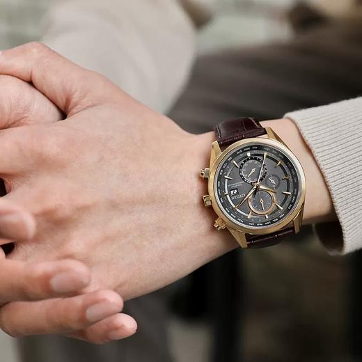 西铁城/CITIZEN光动能多局电波商务皮带手表男AT8263-10H 商品图5