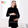 贝贝怡孕妇针织连衣裙春秋装保暖针织衫产后中长款毛衣冬季打底衫 商品缩略图1