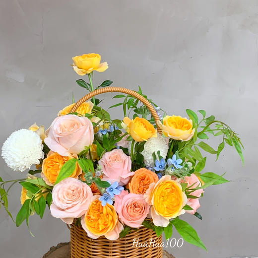 祝福花篮丨果汁阳台玫瑰 商品图0