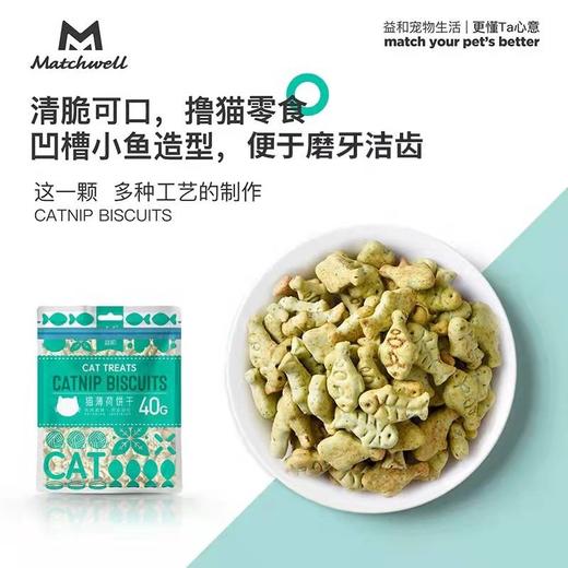 益和猫饼干猫零食猫薄荷味饼干成幼猫咪增肥发腮小鱼饼干洁齿磨牙咬棒40g 商品图1