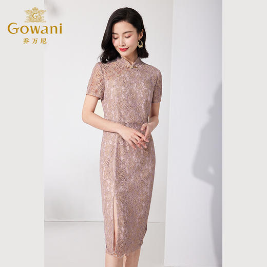 乔万尼旗袍轻款高端气质新款改良修身显瘦连衣裙ET2E256 商品图2