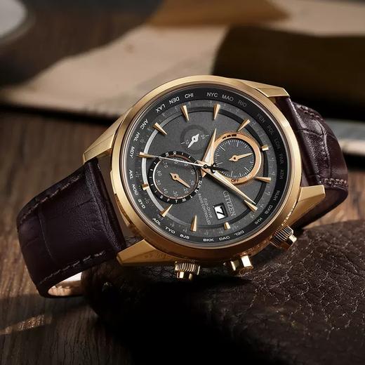 西铁城/CITIZEN光动能多局电波商务皮带手表男AT8263-10H 商品图8