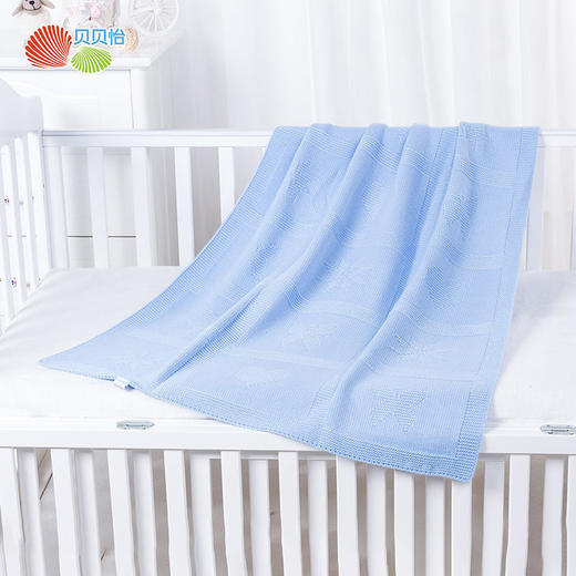 贝贝怡宝宝针织盖毯夏季午睡毯婴幼儿毛毯空调毯推车毯 商品图3