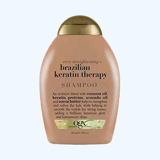 【保税仓】OGX蔻姬丝巴西角蛋白顺滑洗发水385ml 商品图0