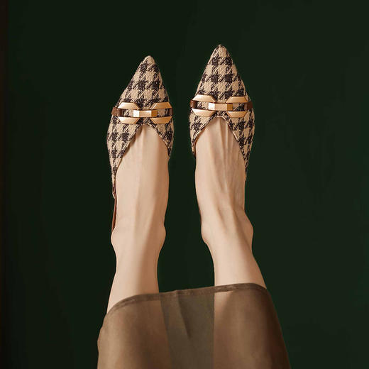 爆款升级版，格子包头半拖鞋LCC-C9152 商品图1