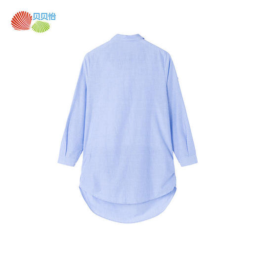 贝贝怡孕妇装长袖纯棉衬衫春秋装新款中长款孕期潮妈哺乳宽松上衣 商品图5